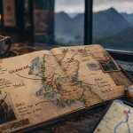 Carte road trip écosse : itinéraire lisible sur papier.