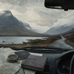 L’Écosse : route étroite des Highlands, conduite à gauche, voiture de location