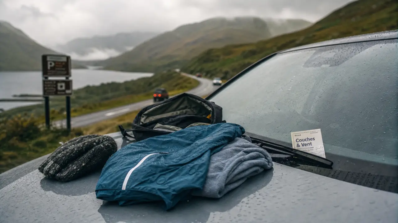Ecosse température : veste et polaire pour 0 à 18 °C, pluie et vent