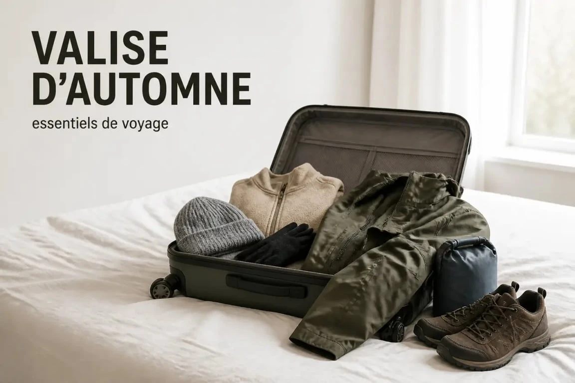 Préparer un voyage en Écosse en novembre avec veste imperméable, polaire et chaussures de marche