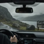 Guide ecosse : route des Highlands, conduite à gauche, loch brumeux