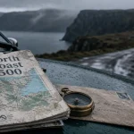 North Coast 500 : carte et route écossaise, conduite sur voie unique