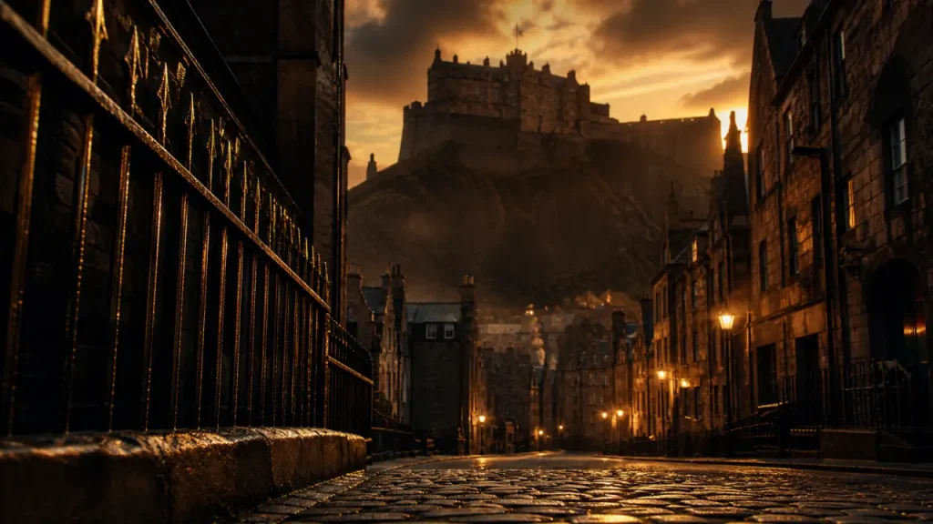 Que faire à Edimbourg : Royal Mile et Château depuis une ruelle de la Old Town