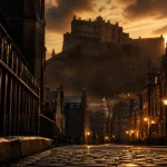 Que faire à Edimbourg : Royal Mile et Château depuis une ruelle de la Old Town