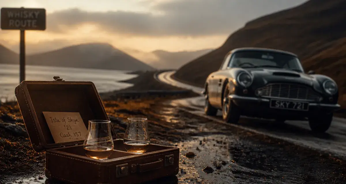 Route du whisky en ecosse en Highlands ou Islay, conduite écossaise, loch et dégustation
