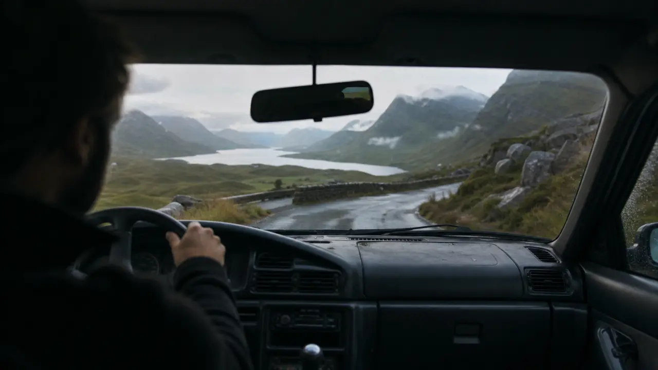 Visiter ecosse : route des Highlands, conduite à gauche, voiture de location