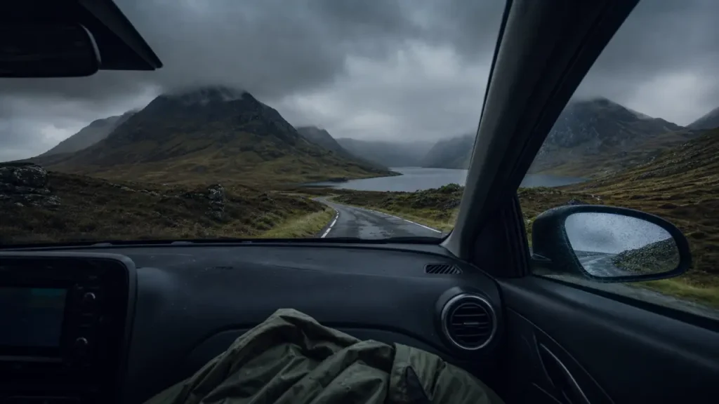 Voyage ecosse 1 semaine : route des Highlands vers Glencoe, brume