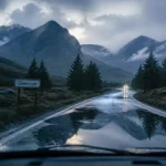 Voyage ecosse 4 jours : route humide et montagnes de Glencoe
