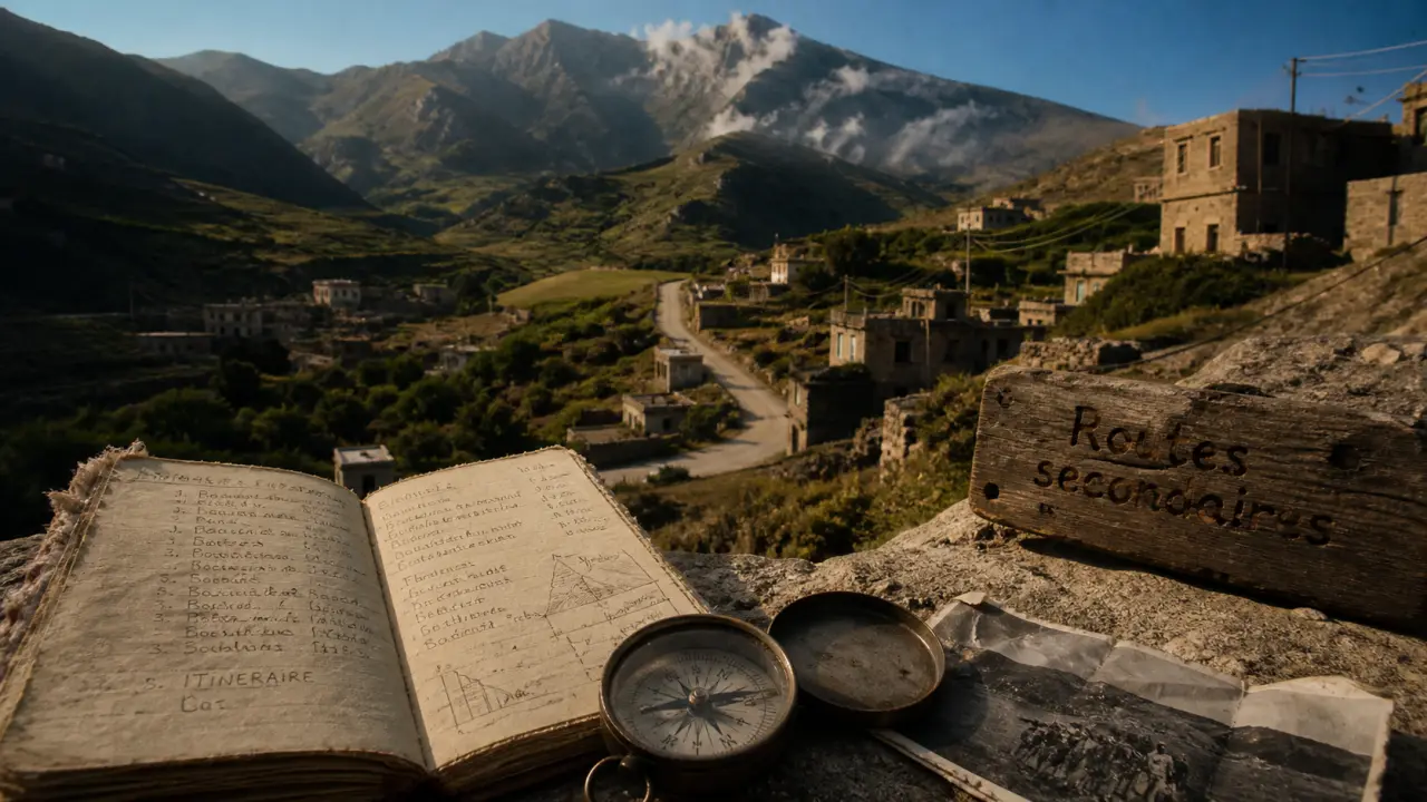 Voyage hors des sentiers battus : carnet et route secondaire, vallée de montagne