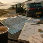 Budget voyage Écosse : carte routière et carnet de dépenses