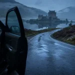 Circuit ecosse 7 jours : route humide des Highlands près de Eilean Donan Castle
