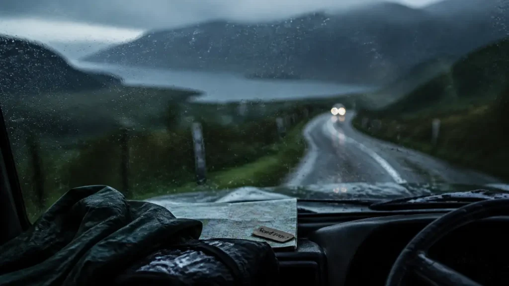 Climat Ecosse : pluie et vent pour road trip en voiture