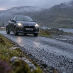 Conduire en ecosse : single track écossaise avec passing place