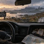 Écosse en juillet : route des Highlands, passer par une passing place