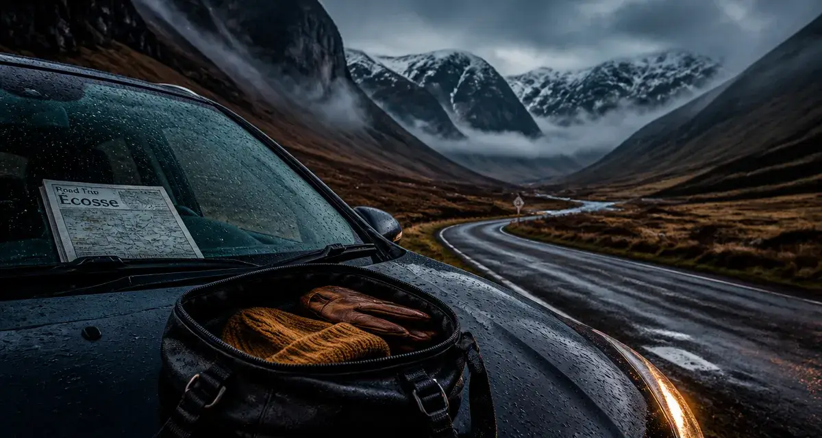 Écosse en mars : road trip en voiture sous la pluie à Glencoe