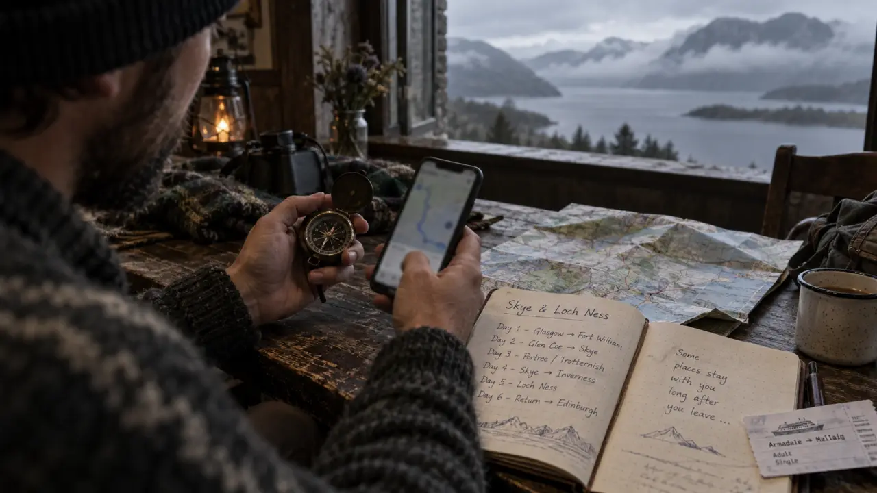 Écosse voyage organisé : carnet Skye & Loch Ness, guide francophone et carte