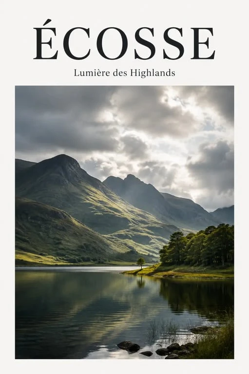 Quand visiter l'Écosse : paysage des Highlands écossais avec loch et ciel changeant