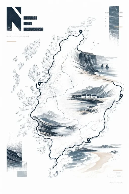 North Coast 500 accommodation : illustration des étapes où dormir sur la boucle écossaise