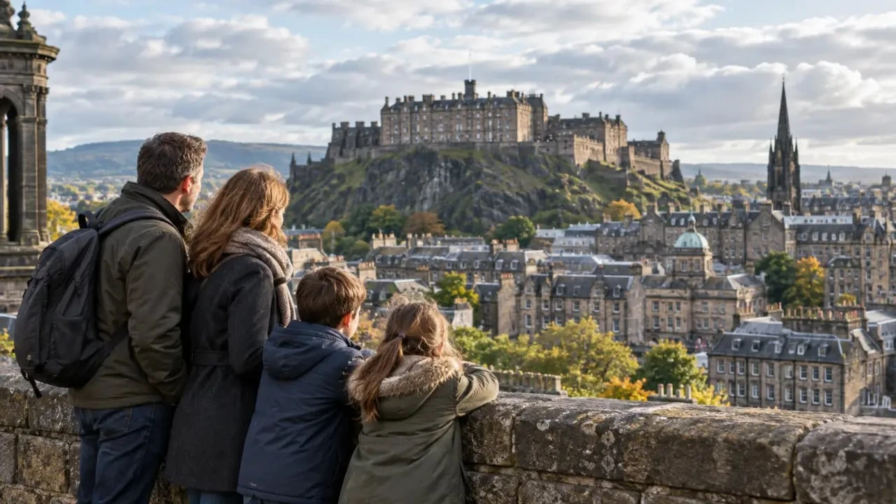 Voyage Écosse famille au château d’Édimbourg