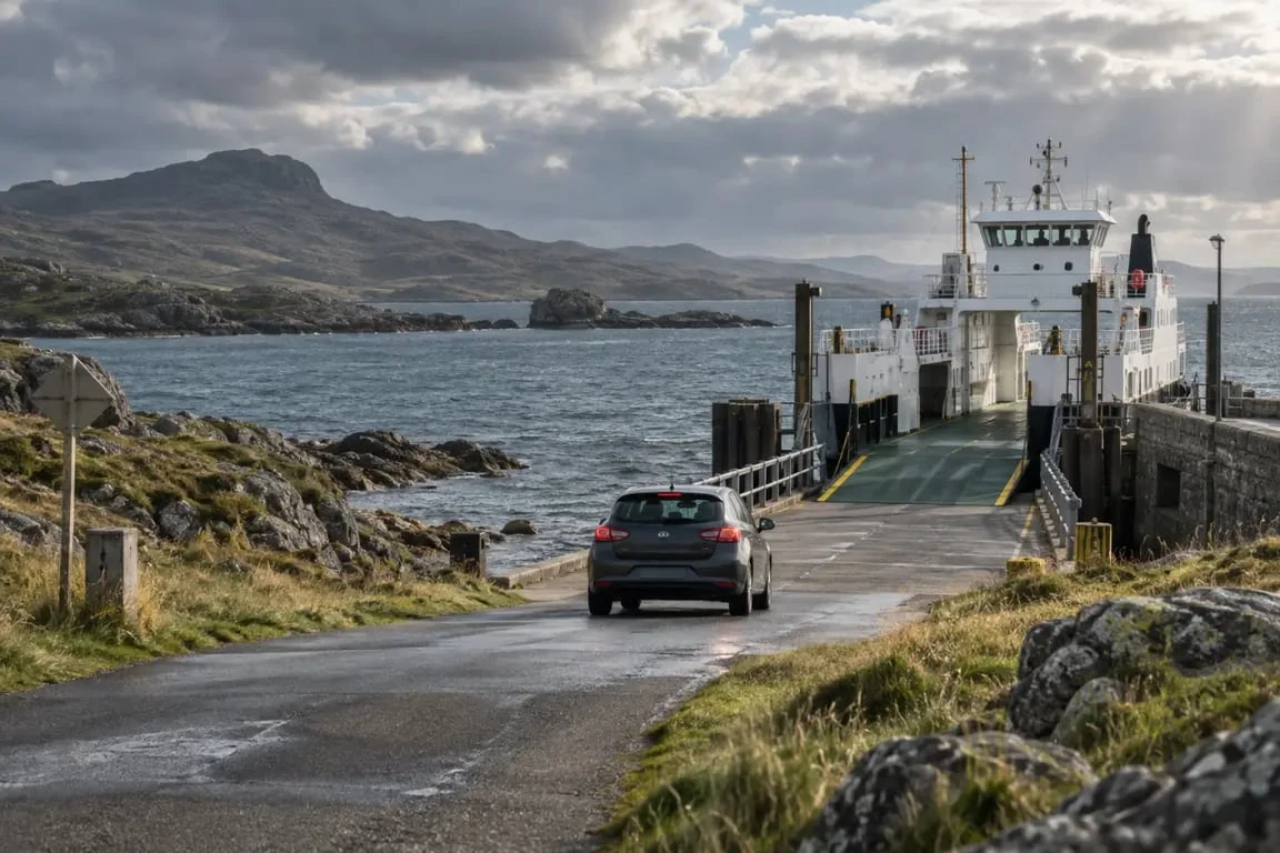 Autotour et traversée en ferry lors d'un voyage organisé par une agence de voyage en Écosse