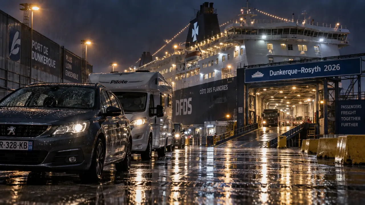 Ferry France Écosse 2026 Dunkerque-Rosyth : ferry de nuit au port
