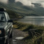 Quand partir en Écosse Highlands : voiture sur route humide, mai-juin et septembre