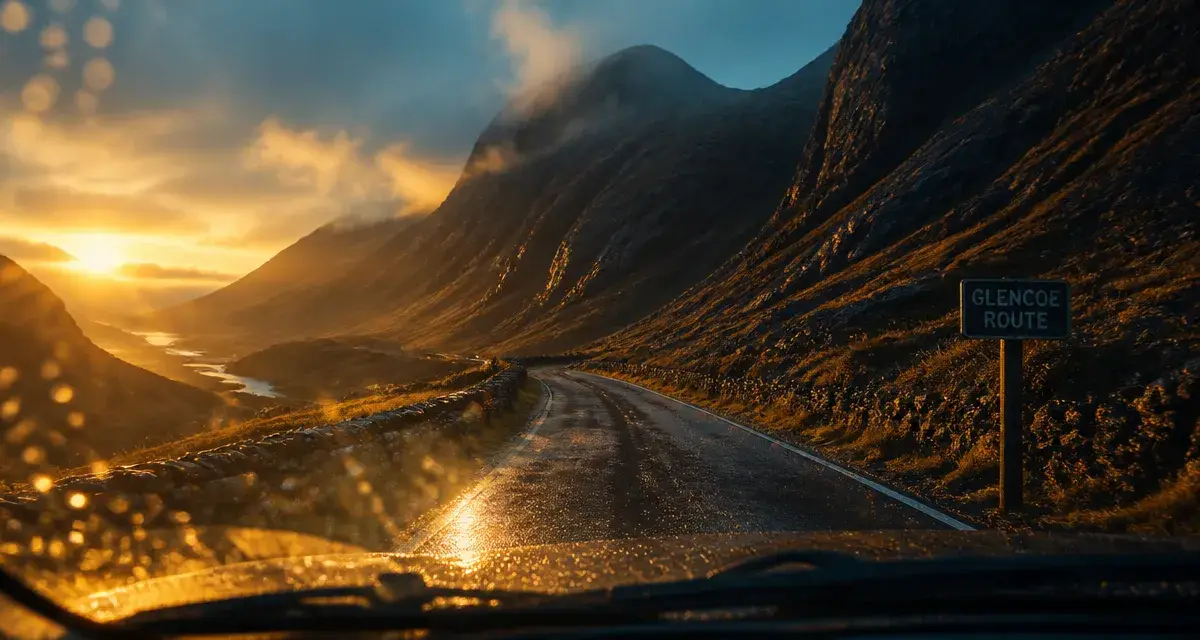 Que visiter en ecosse en 4 jours : route de Glencoe à la golden hour