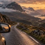 Road trip Écosse 15 jours blog : route des Highlands vers Glencoe, voiture, moutons, brume