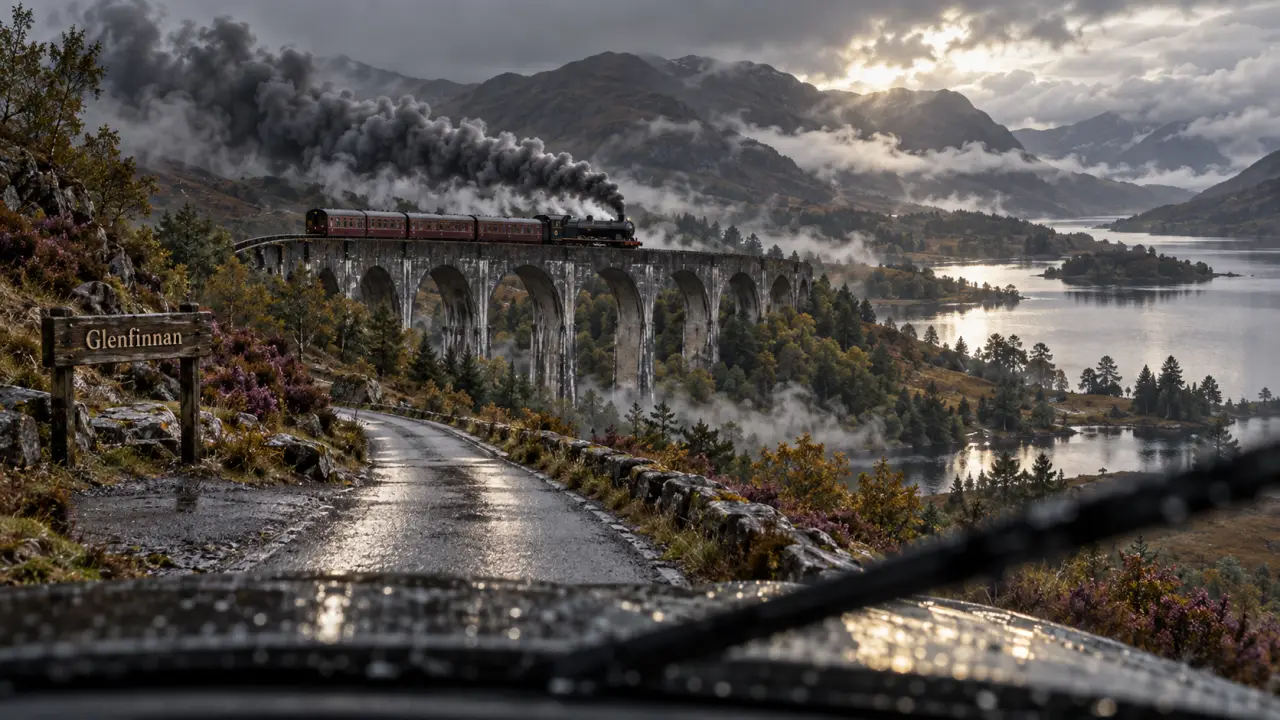 Road trip ecosse harry potter : viaduc de Glenfinnan et train à vapeur