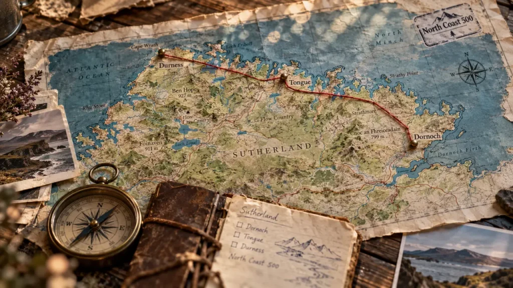 Le Sutherland sur une carte d’Écosse : les repères pour organiser votre itinéraire