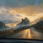 Temps en ecosse : pluie fine et vent sur la route des Highlands