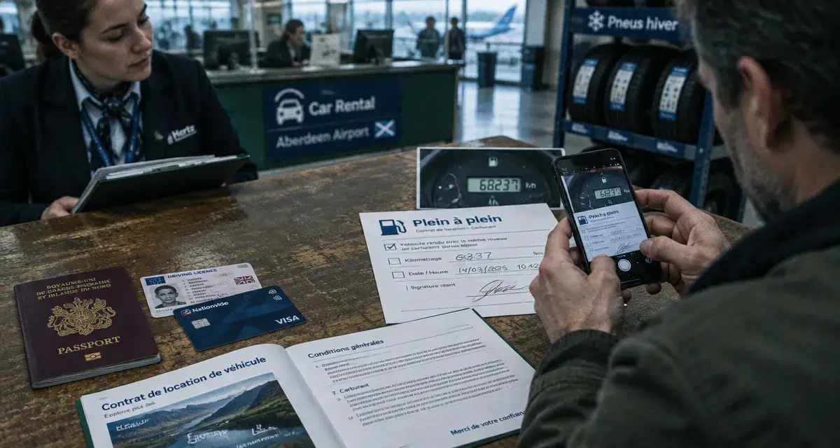 Comparateur location voiture ecosse : assurances et frais cachés à l’aéroport