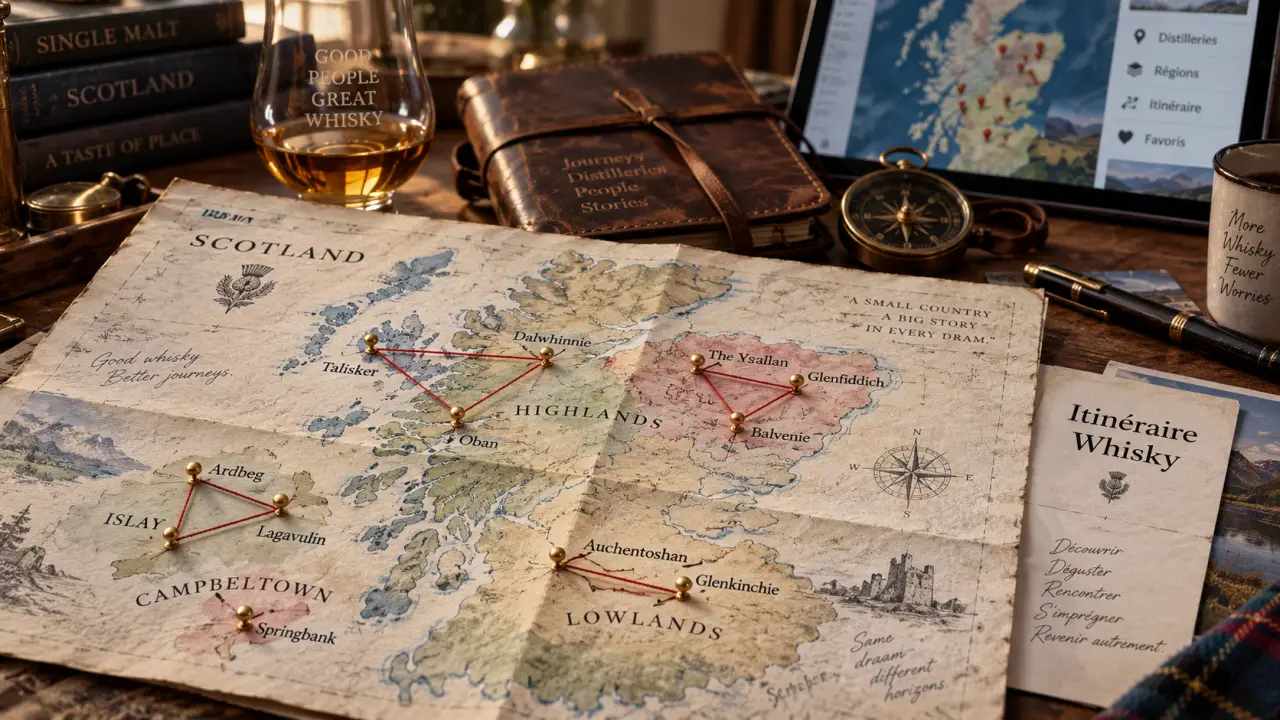 Distillerie whisky écosse carte : 5 régions à repérer