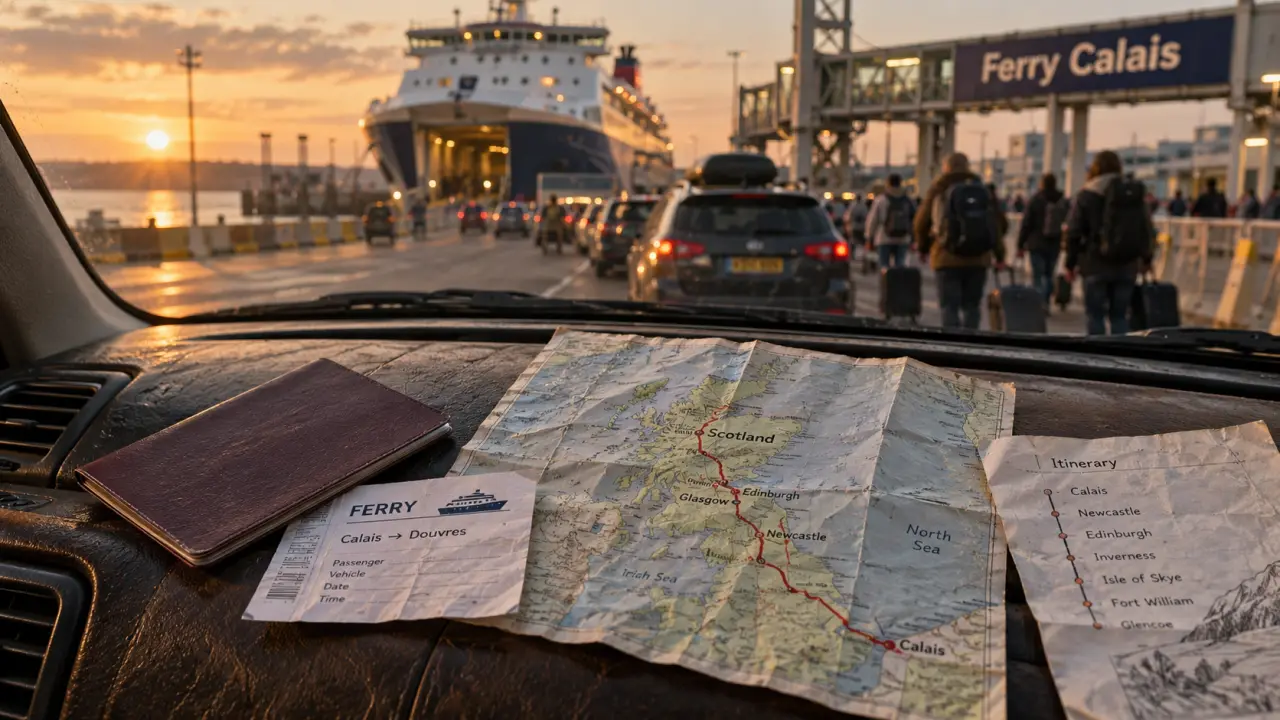Ferry calais ecosse : documents et carte avant le départ en ferry au port