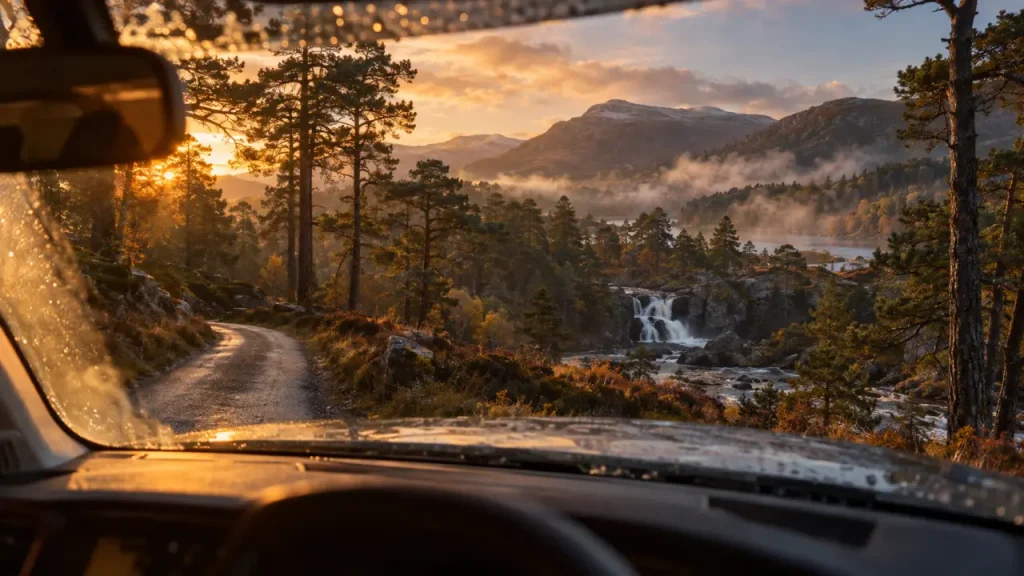 Glen Affric sur la carte : 18 km de route, 3 parkings et les lochs à voir