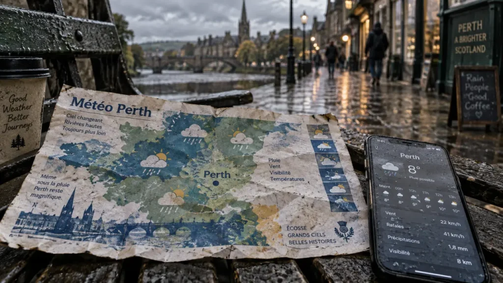Météo à Perth en Écosse : l’icône de pluie ne suffit pas pour choisir le bon créneau