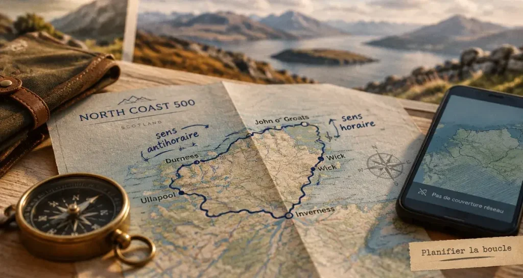 North Coast 500 route map : 5 zones clés pour éviter les faux détours