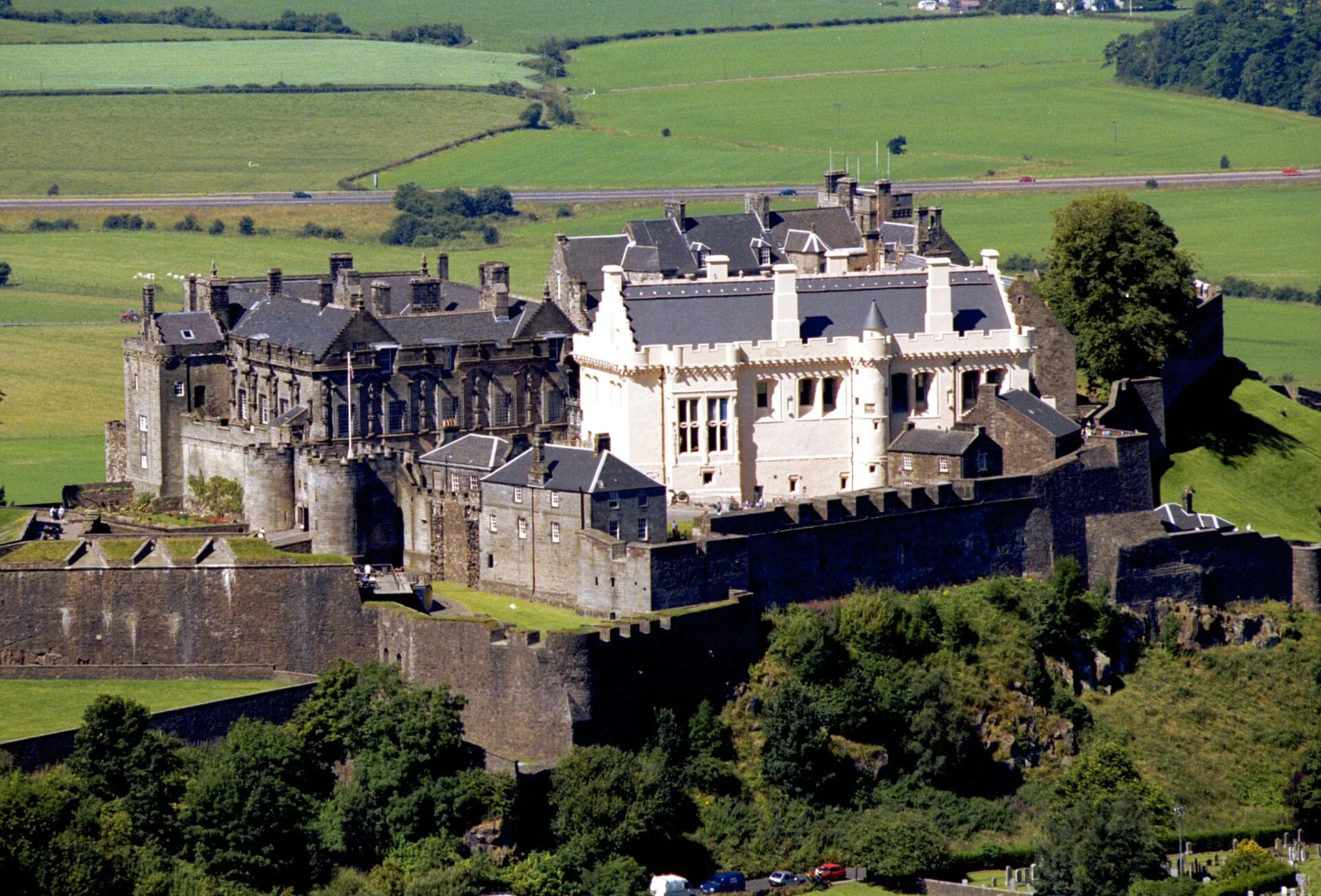 Le château de Stirling vu du ciel