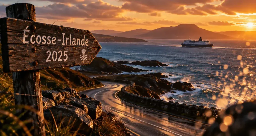 Voyage écosse irlande 2025 : ferry vers Belfast, route côtière et baie écossaise